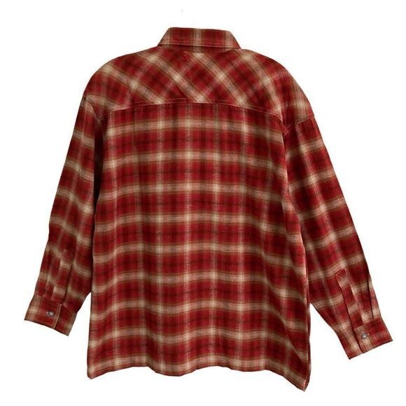 Levi’s long sleeve red plaid button up flannel shirt big boys L 16/18 NEW - Picture 2 of 7